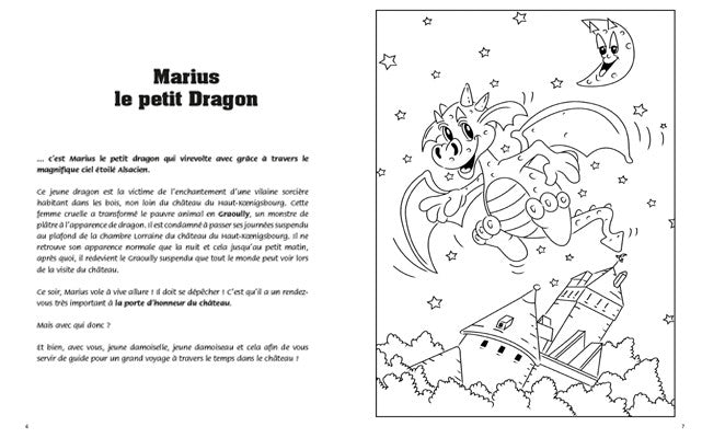 Colorie et découvre le château du Haut- Koenigsbourg avec Marius le Dragon - ID L'EDITION